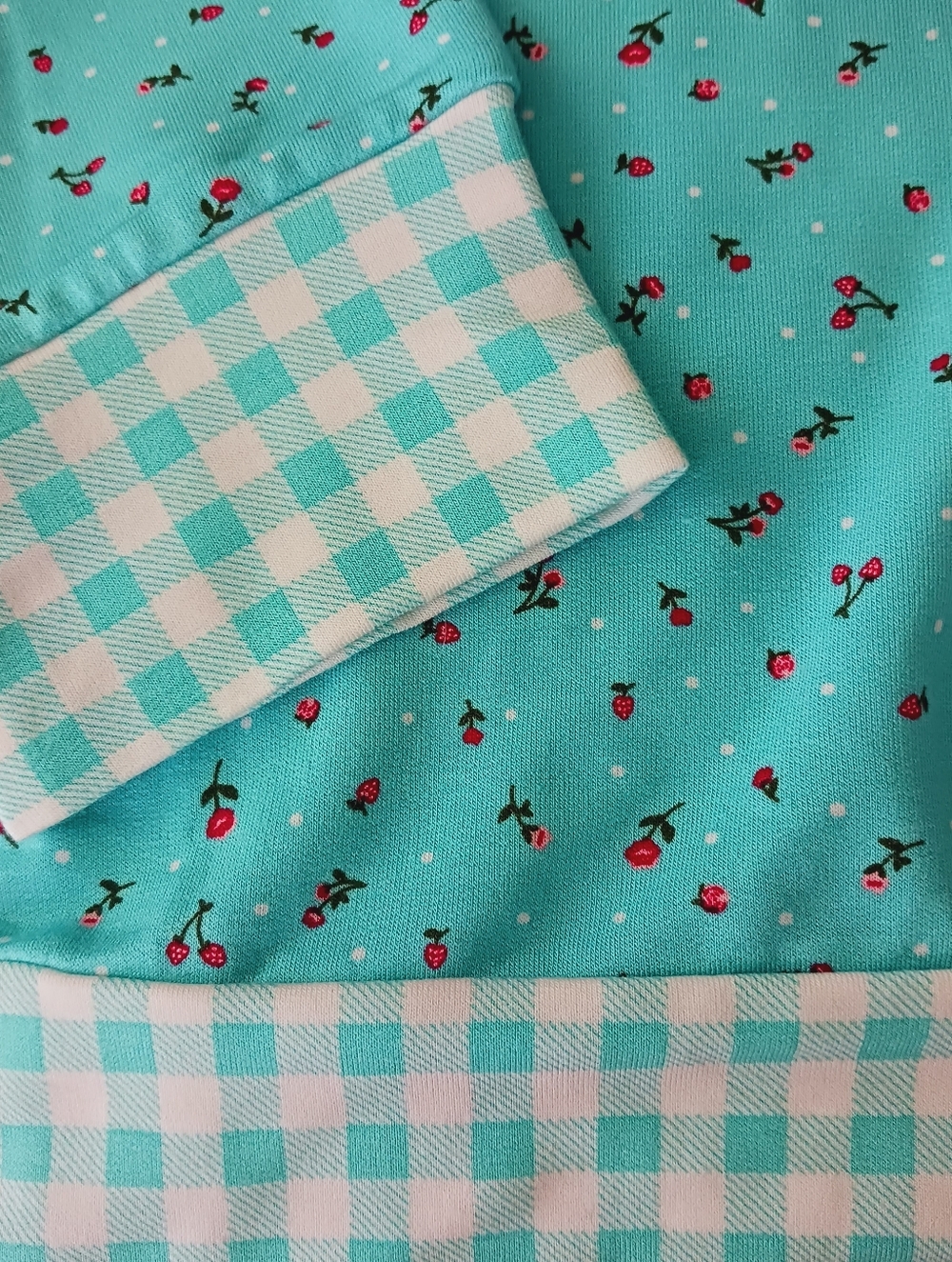 NWT Torrid Aqua Floral & Gingham Two-Piece Pajama Set - Picture 6 of 6